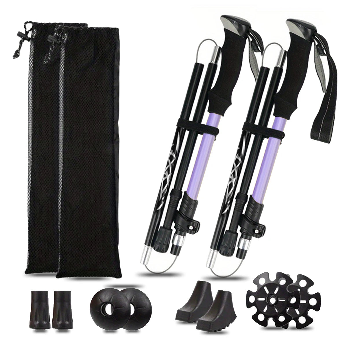 Ultralight 5-Section Aluminum Trekking Pole for Hiking and Walking