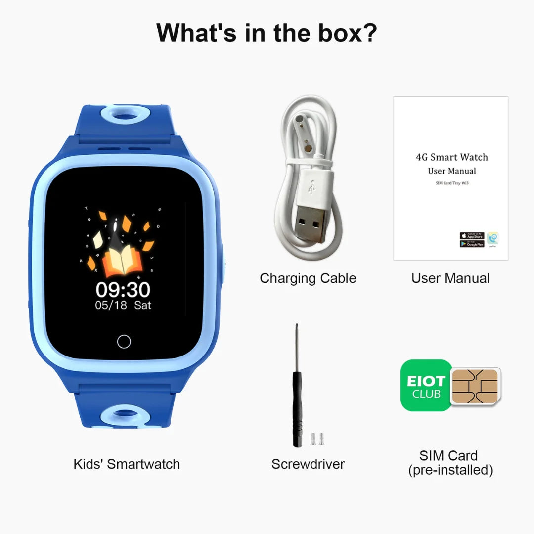 Kids 4G Smartwatch With GPS Video Calling And Voice Chat