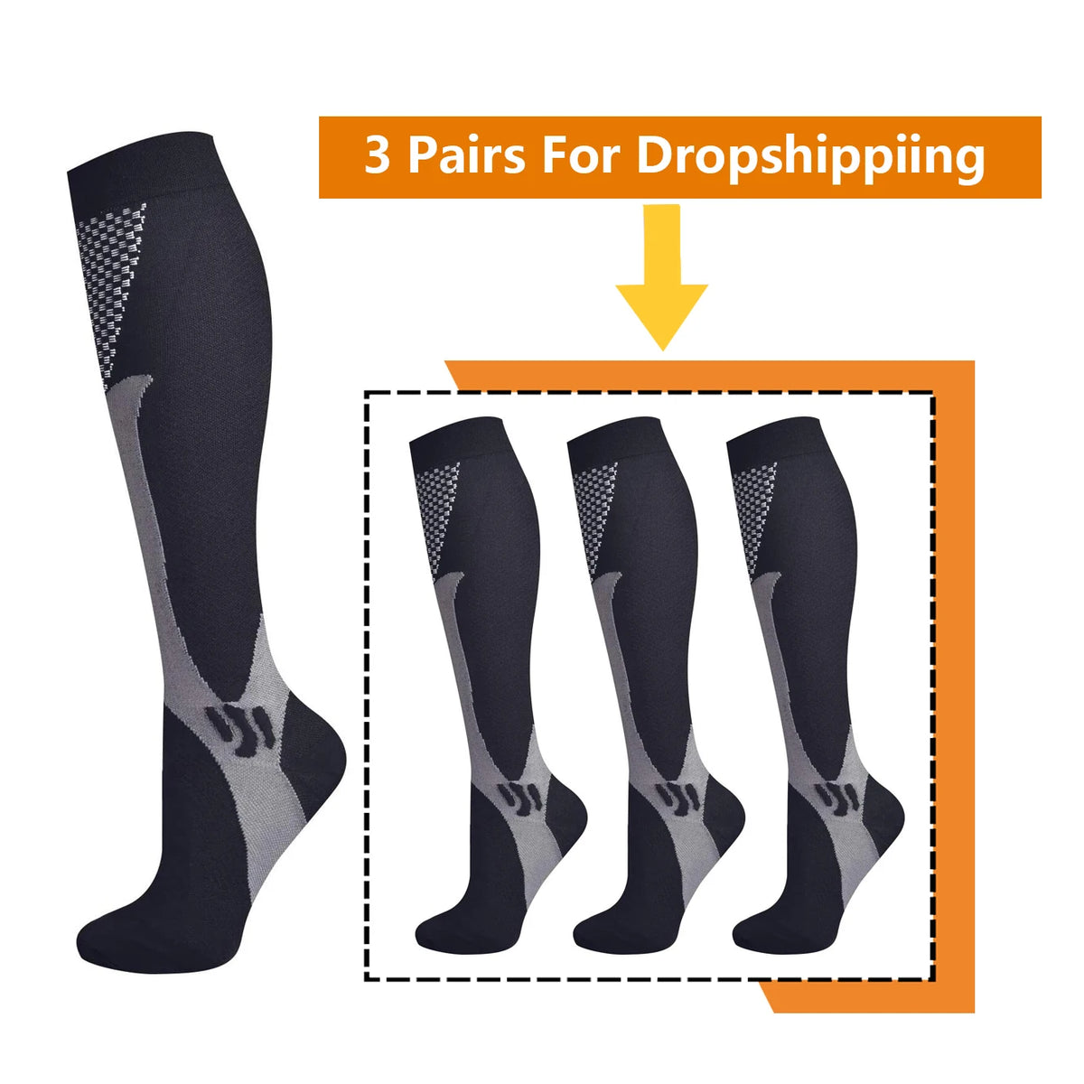 BROTHOCK Athletic Compression Socks for Medical Nursing and Sports