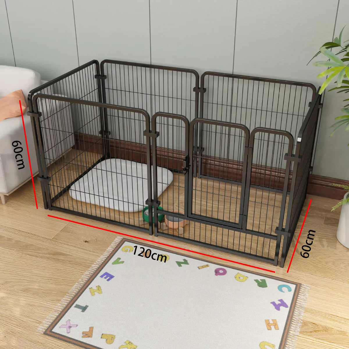 Foldable Stainless Steel Dog Playpen Exercise Fence For Pets