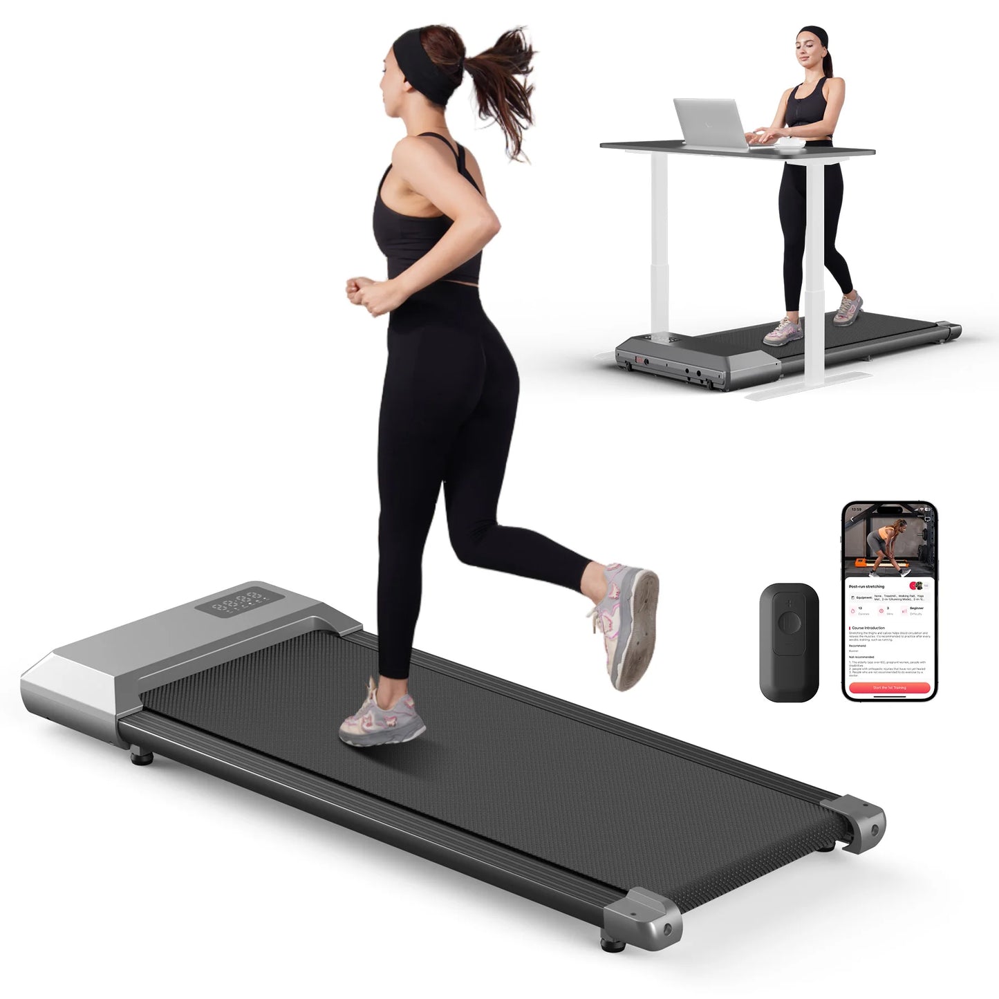 Superun 2-in-1 Home Treadmill 2.5 HP Bluetooth LCD