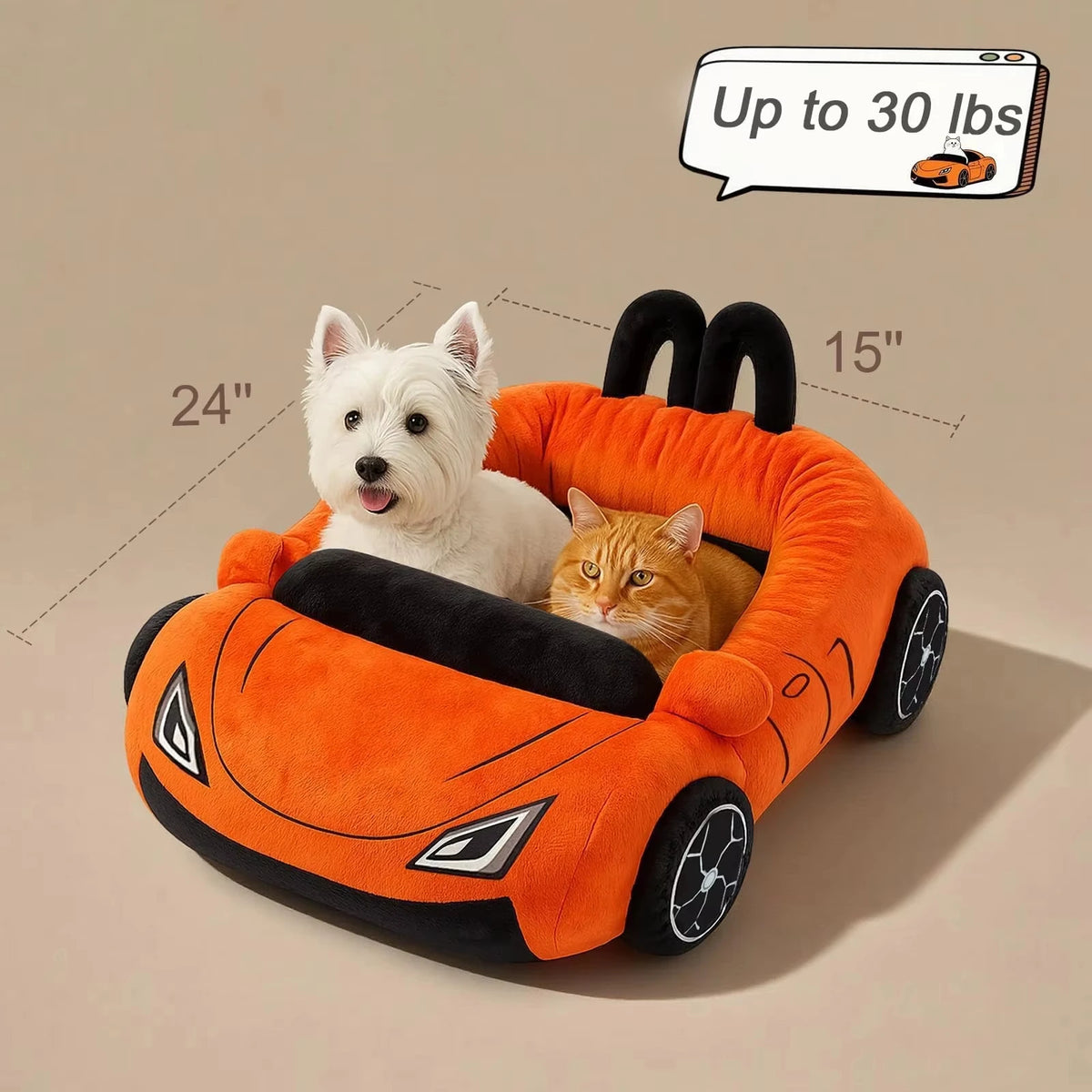 CWV Supercar Cat Bed With Soft Washable Cushion For Cats