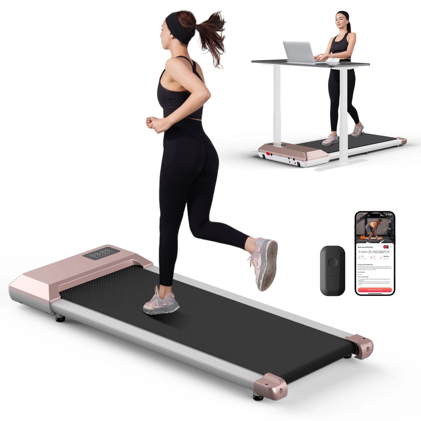 Superun 2.5HP 300lb Capacity Treadmill 2in1 Walking Running Machine