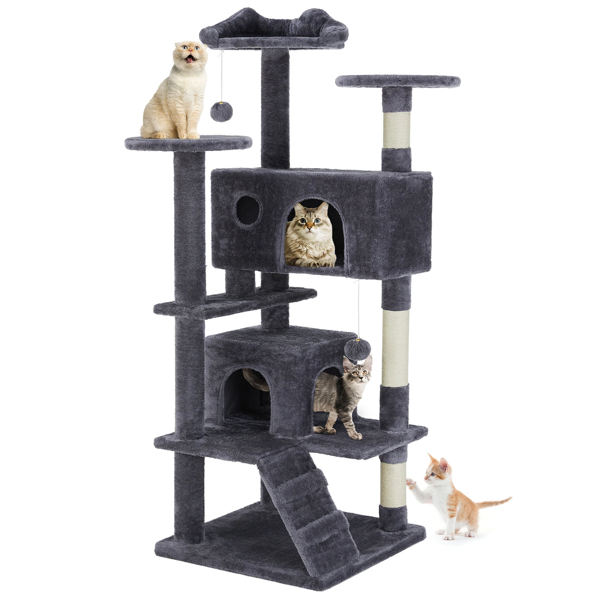 MCQ Multi-Level Cat Tree With Scratching Post Condo Toys