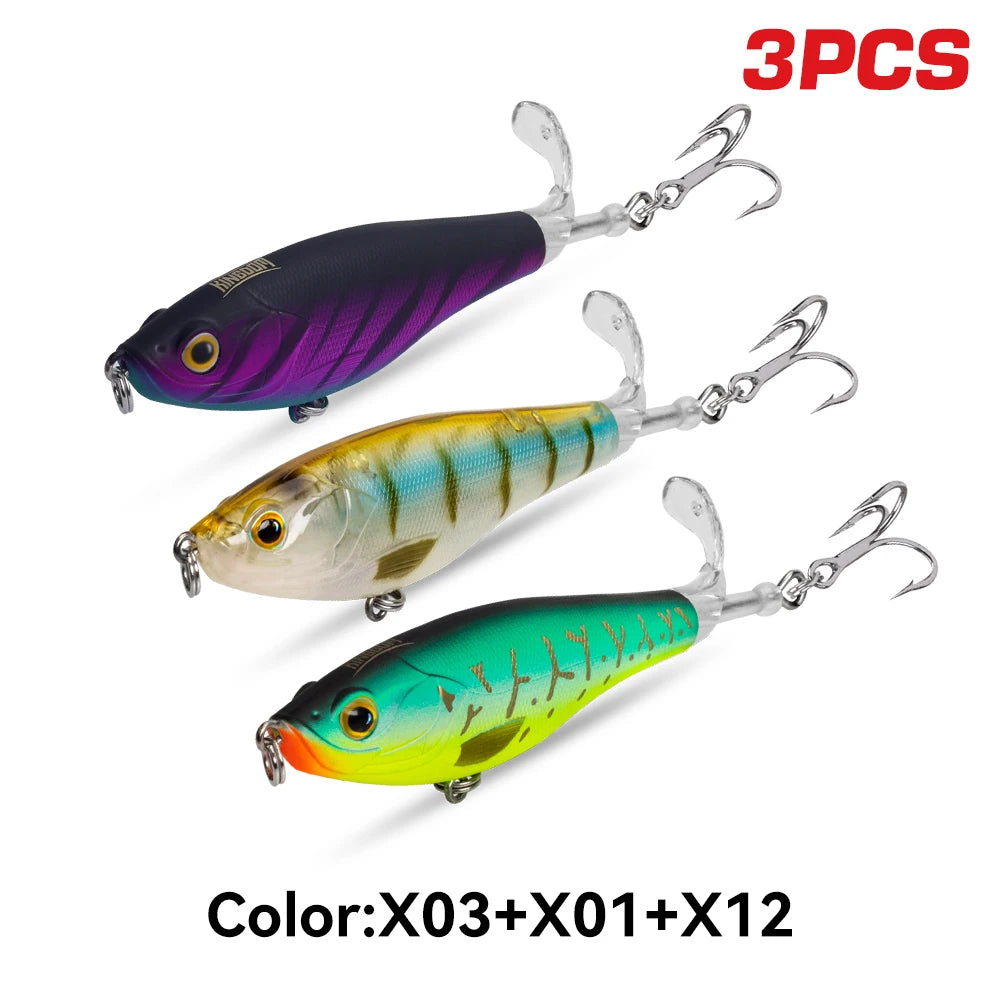 Kingdom Topwater Artificial Popper Lures For Bass And Pike
