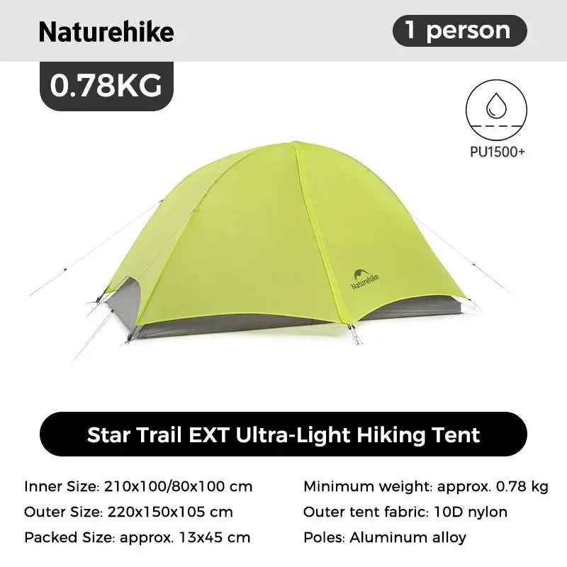 Naturehike Star Trail EXT Ultralight Waterproof Hiking Camping Tent