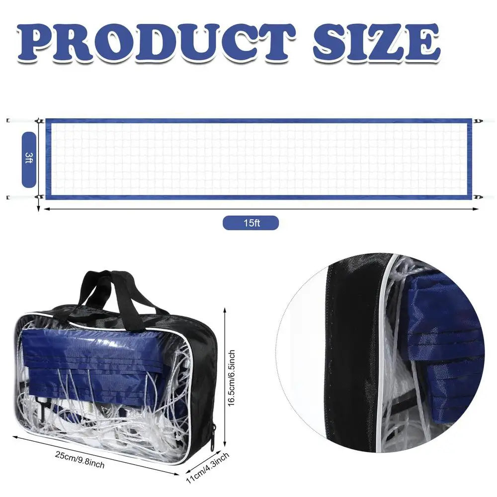 Durable Portable Pool Volleyball Net For Backyard Fun