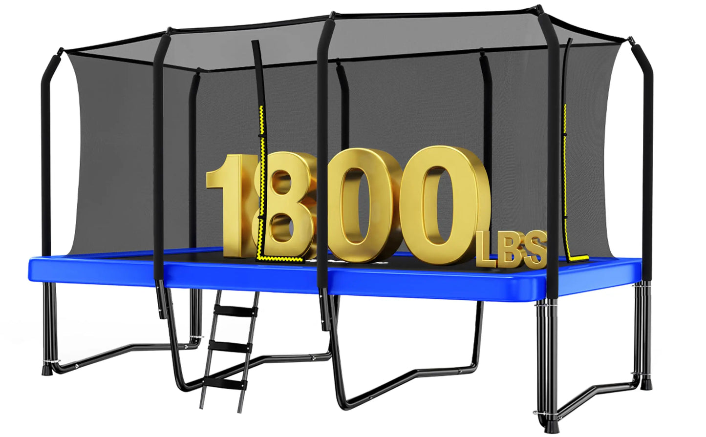 Zupapa 1800LBS Weight Capacity Rectangle Trampoline 10x17FT 9X15FT 8X14FT Outdoor Square Gymnastics Trampolines