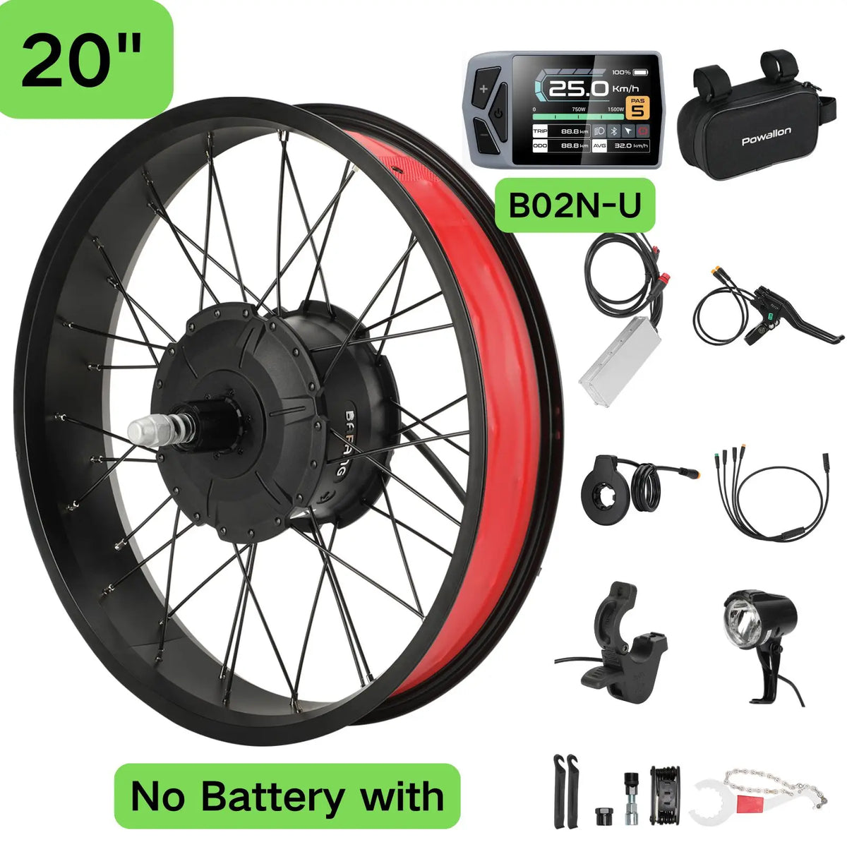 BAFANG 750W Fat Tire Ebike Rear Hub Motor Conversion Kit
