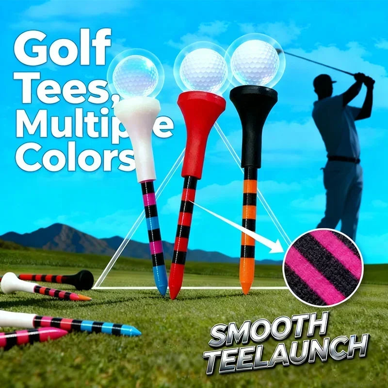 Unbreakable Golf Tees With Rubber Heads for Reduced Friction