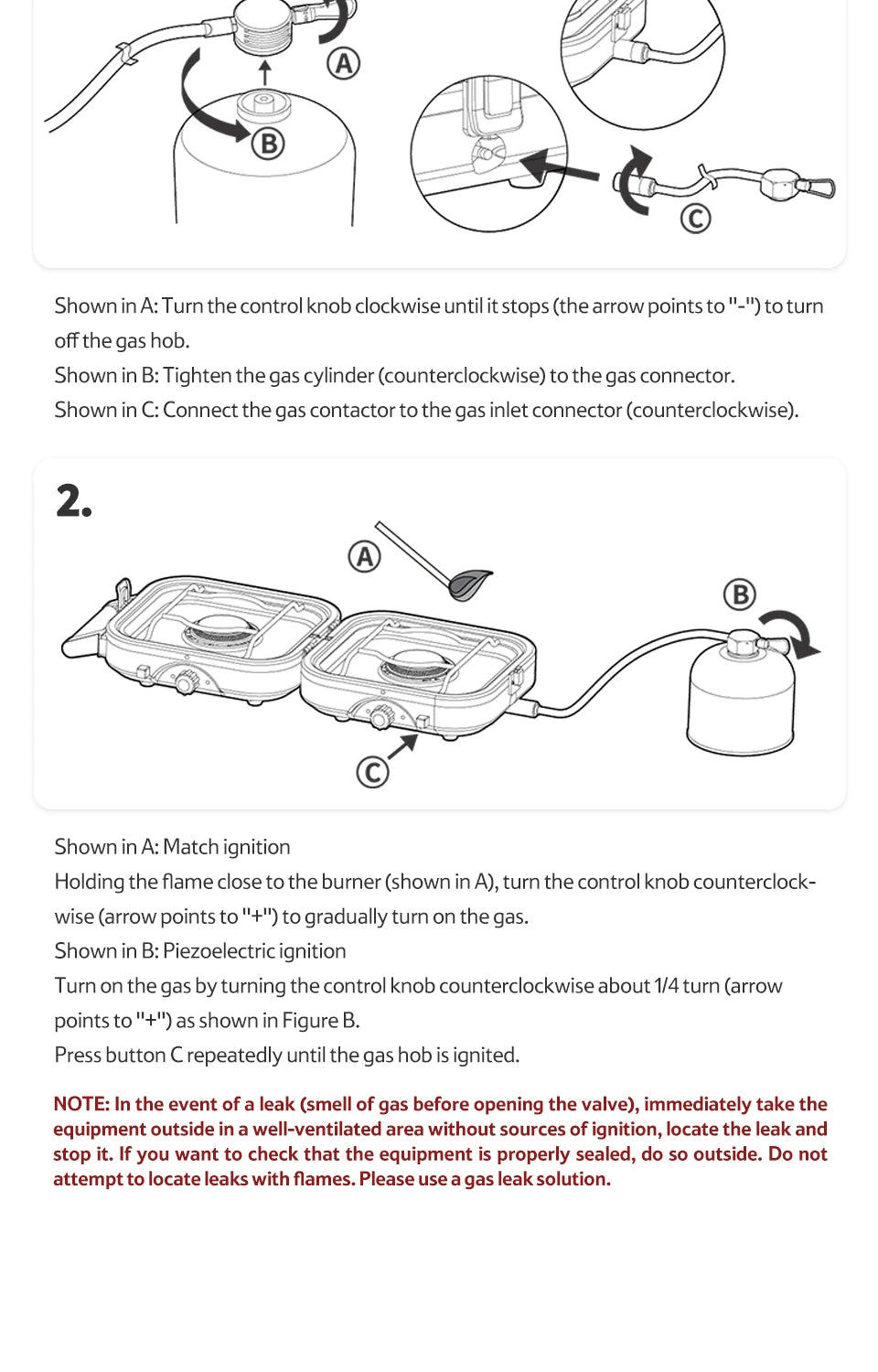Naturehike Two Burner Portable Folding Gas Camping Stove With Griddle