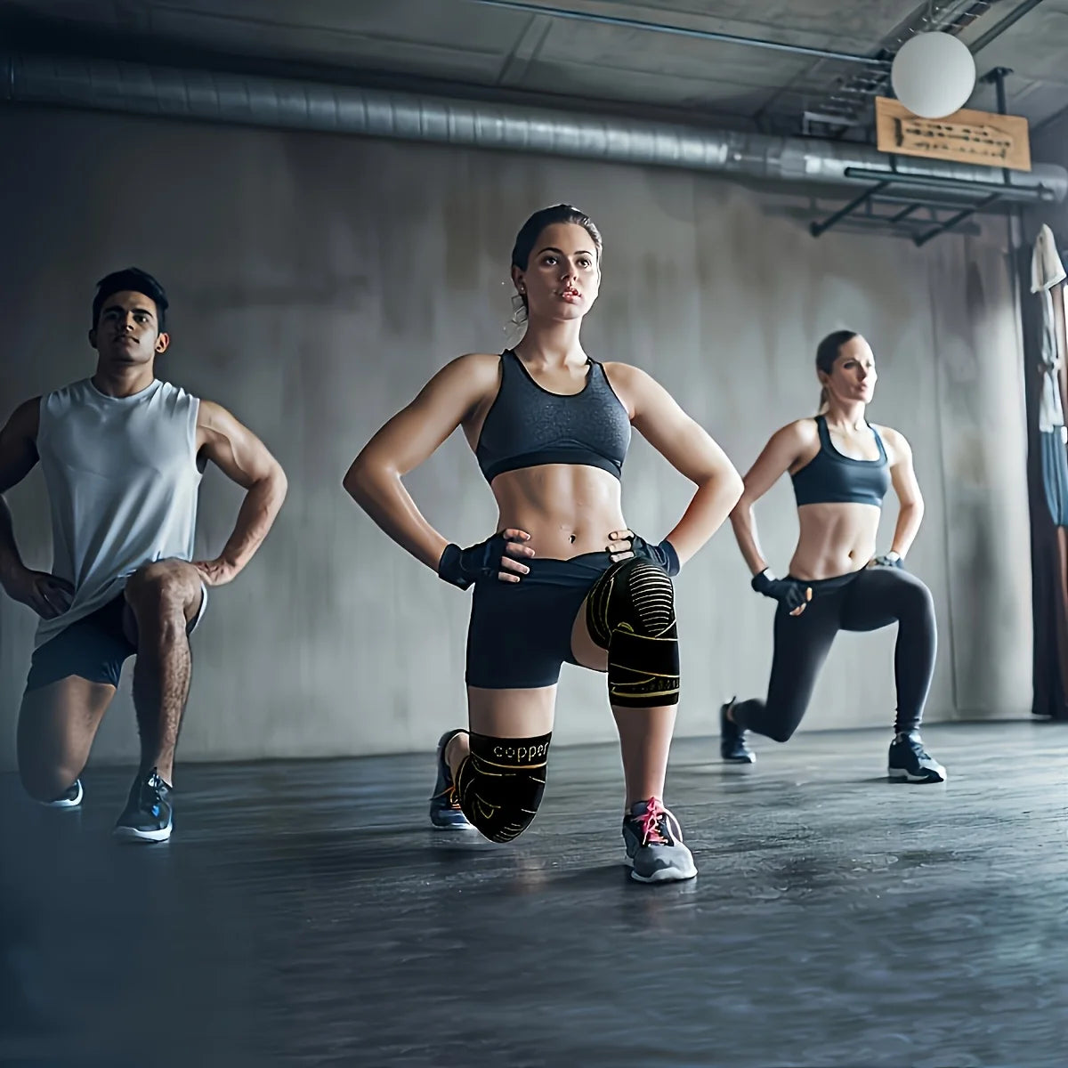 Copper Knee Sleeves With Straps For Sports And Fitness