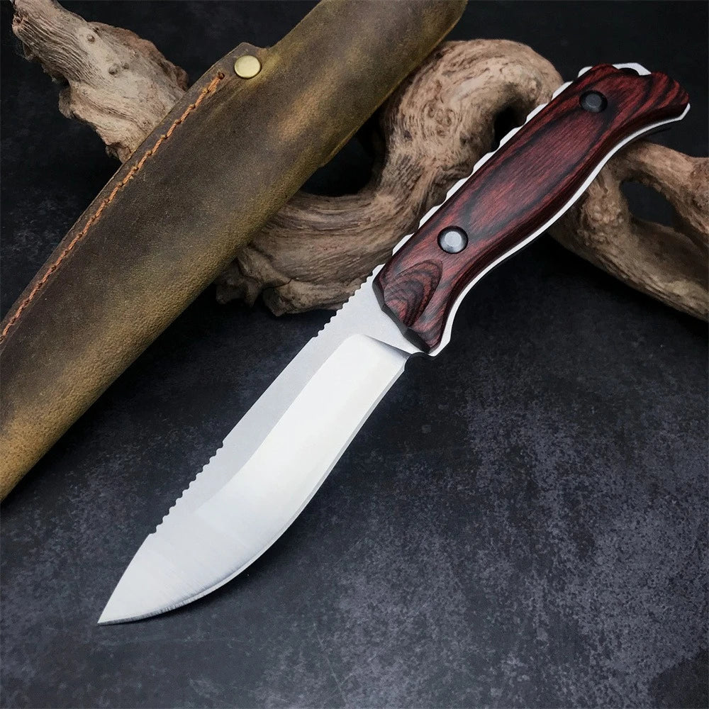 Diy Outdoor Fixed Blade Camping Knife With G10 Handle