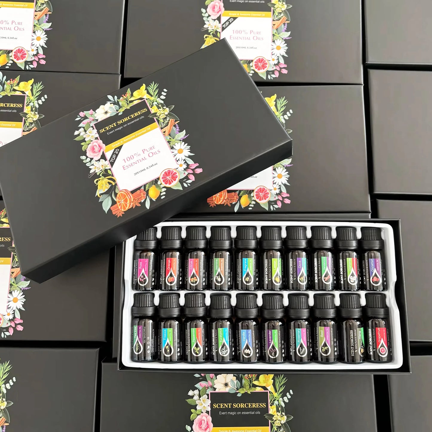 20Pcs/Set Classic Brand Essential Oil Set Lavender Eucalyptus Sweet Orange Lemon Aromatherapy Essential Oils Exclusive Formula