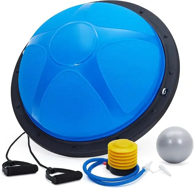 Balance Ball Trainer Set With Non Slip Base Includes Bands And Pump