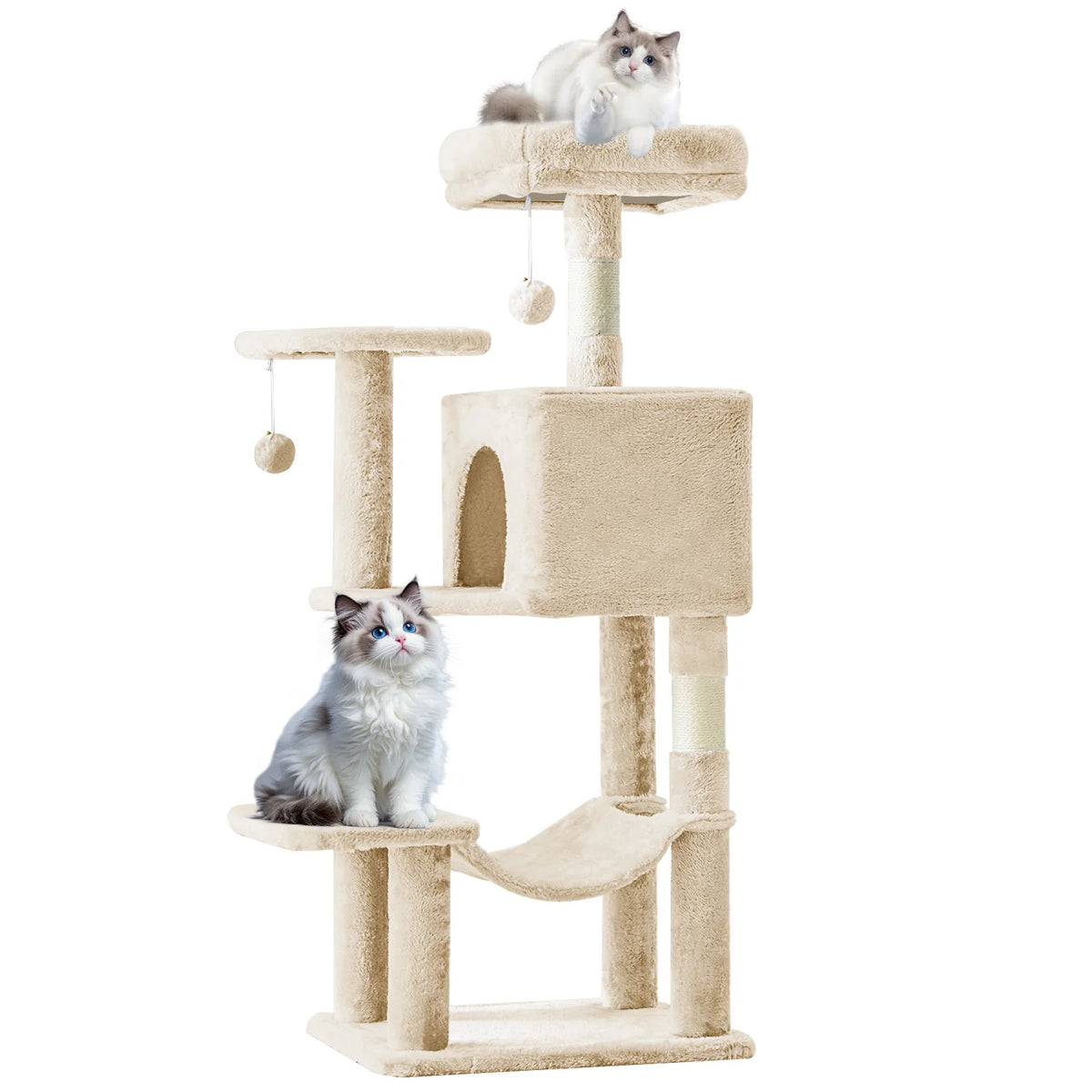 MCQ Cat Tree With Sisal Scratching Posts And Cat Condo