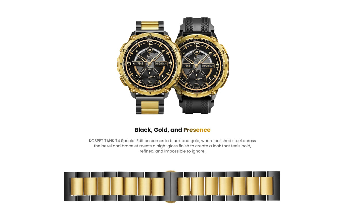 KOSPET Tank T4 GPS Smartwatch Offline Maps And Sports Tracking