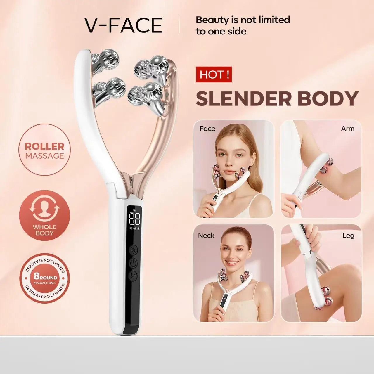 Rechargeable Wireless Facial Massager For Face And Neck Care