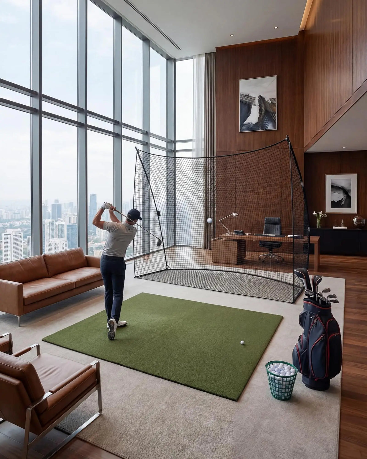 Portable Golf Practice Net for Indoor and Outdoor Training