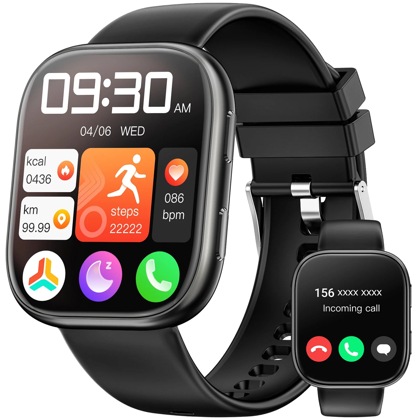 Waterproof Bluetooth Smart Watch With Heart Rate Monitor
