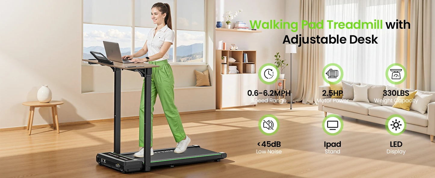 AKLUER Folding Walking Pad Treadmill 2.5HP For Home Office