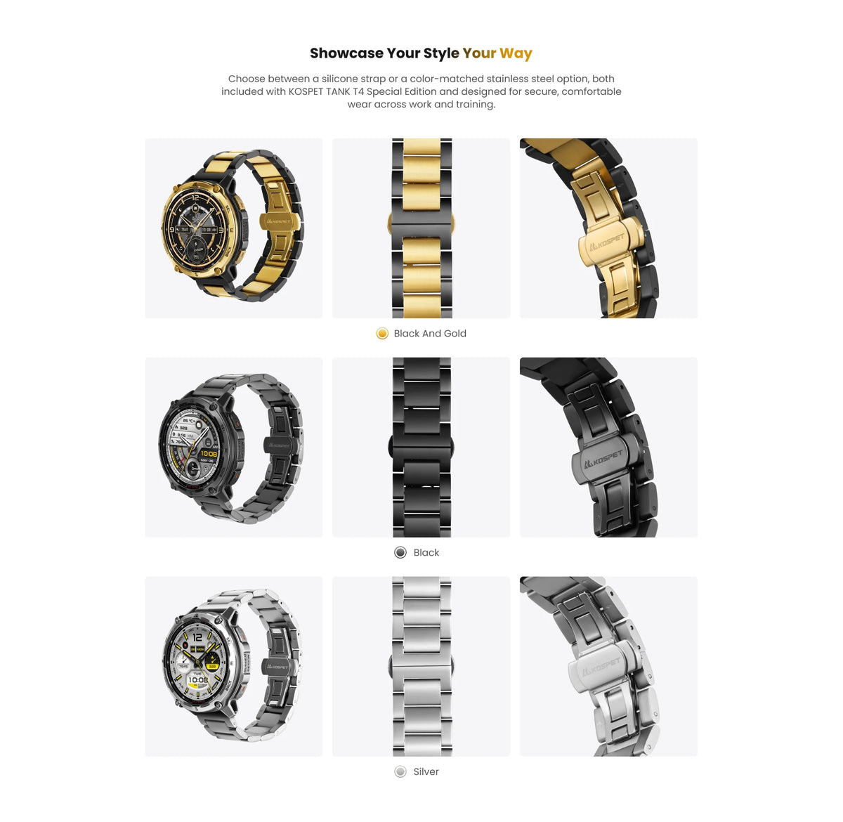 KOSPET Tank T4 GPS Smartwatch Offline Maps And Sports Tracking