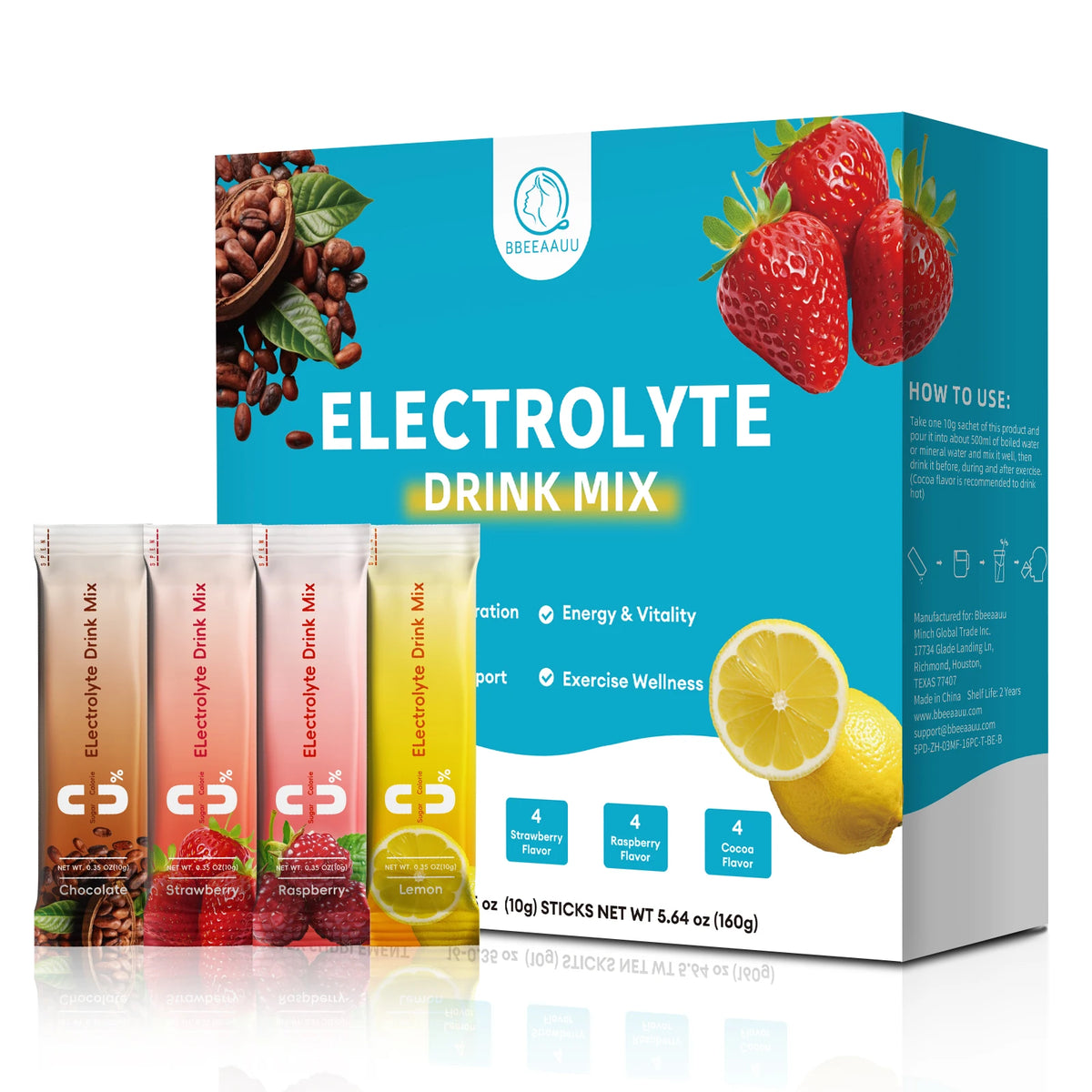 Beworths Sugar Free Zero Calorie Electrolyte Powder Hydration Mix