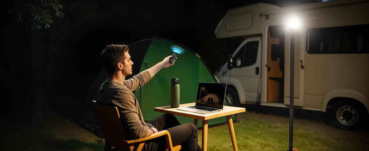Rechargeable LED Work Light with Remote Control 360 Degree Coverage