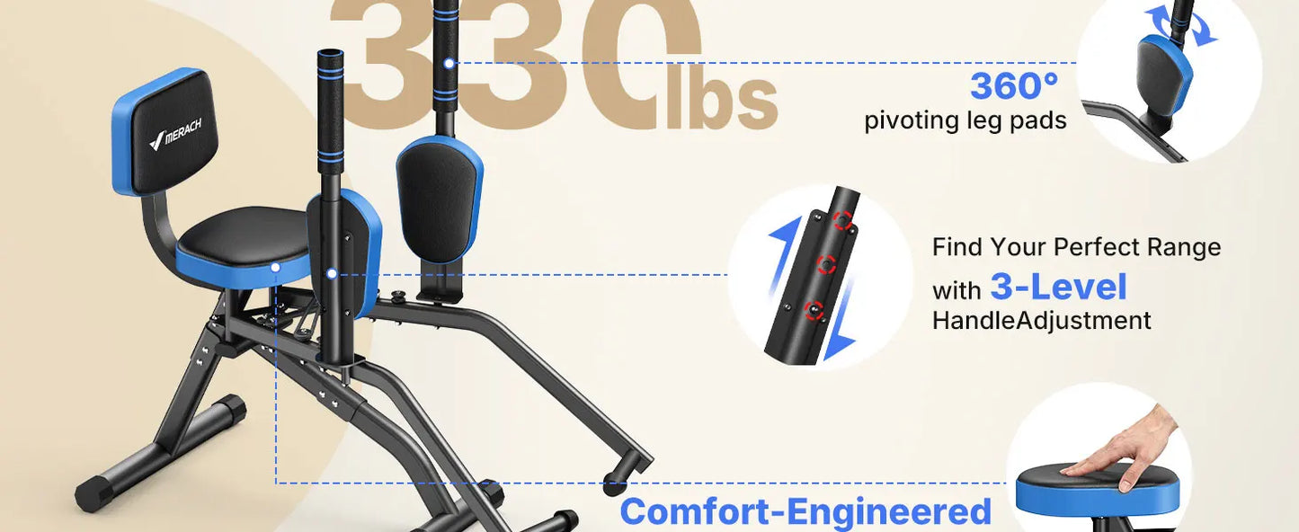 Merach Adjustable Resistance Hip Abductor Fitness Machine