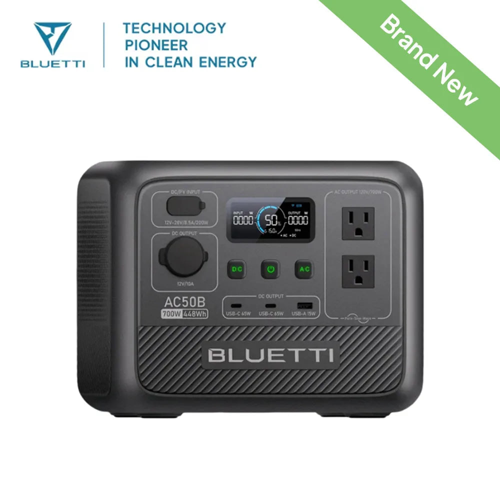BLUETTI AC50B Portable Power Station 700W 448Wh Solar Generator