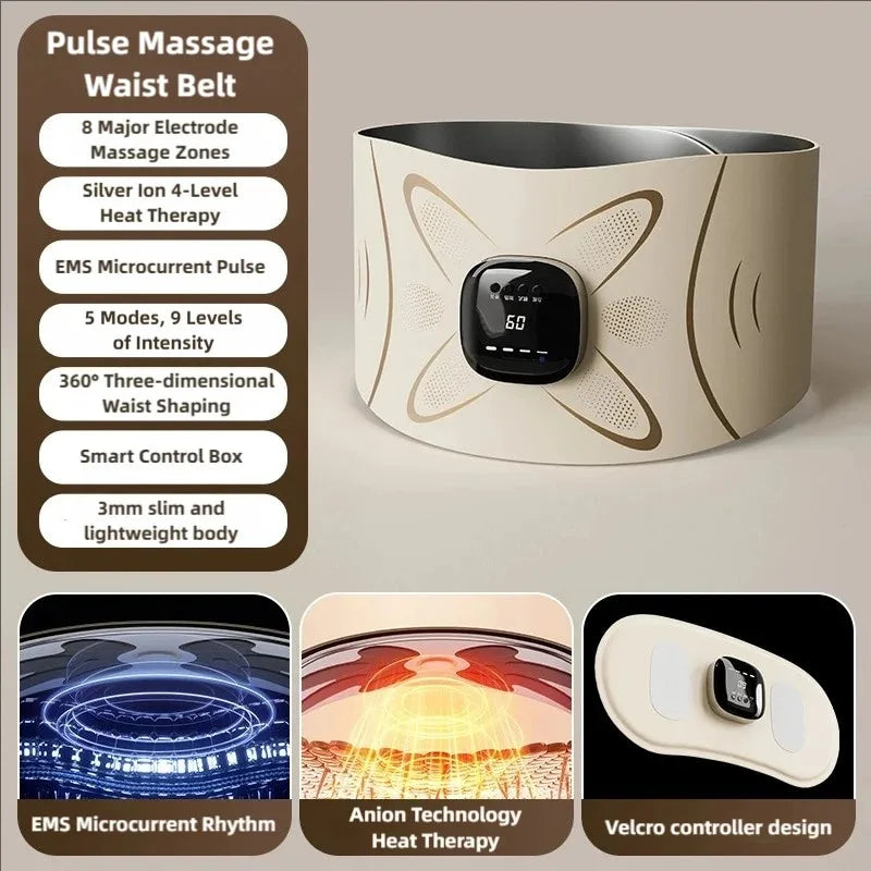 Jitesy EMS Abdominal Muscle Stimulator Belt With Heat Therapy