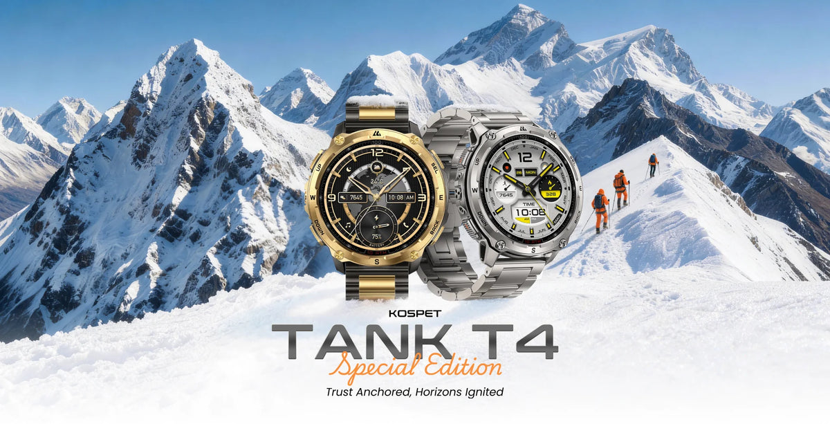 KOSPET Tank T4 GPS Smartwatch Offline Maps And Sports Tracking