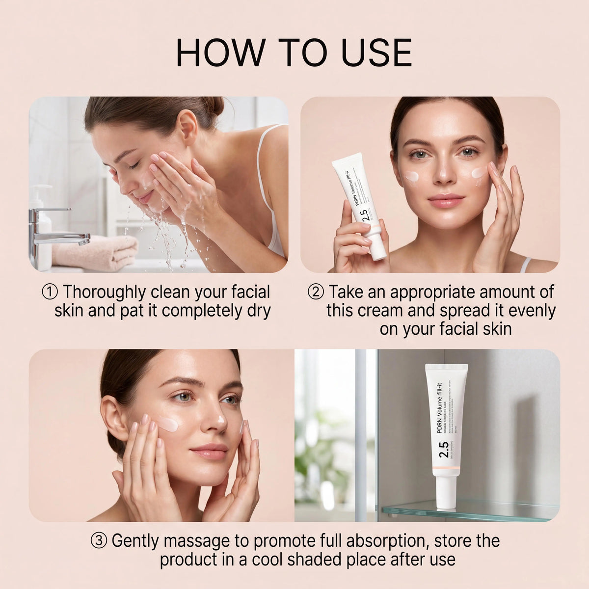 Pdrn Volume Anti Aging Facial Cream For Skin Barrier Repair