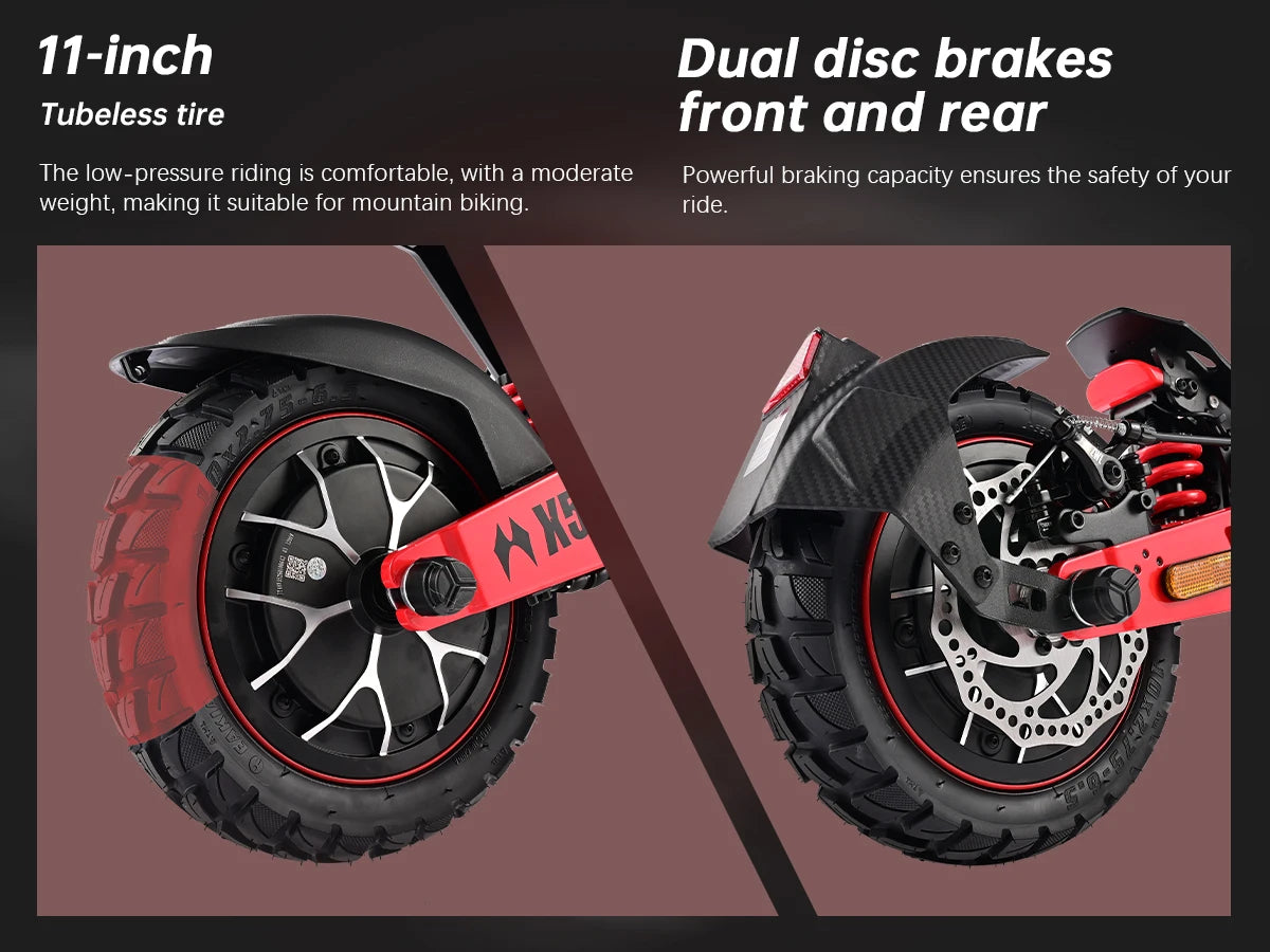ZWHEEL D3 Dual Motors Electric Scooter 2400W 50 Mile Foldable