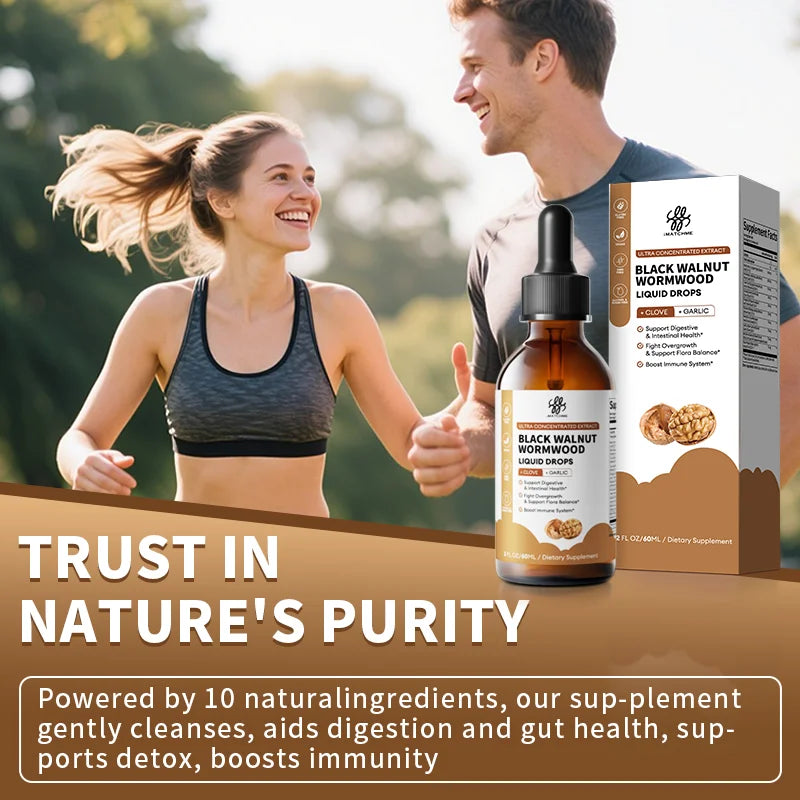 IMATCHME Black Walnut Wormwood Liquid Drops for Digestive Health Support
