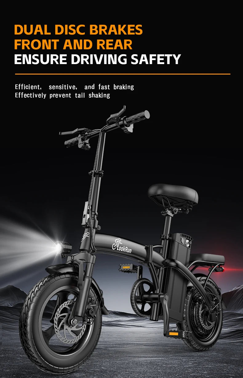 Lookrun G11 Foldable Ebike 600W Peak Power 48V Battery