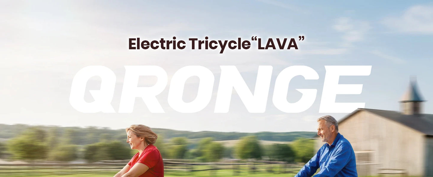 QRONGE 960W Fat Tire Folding Electric Tricycle For Adults