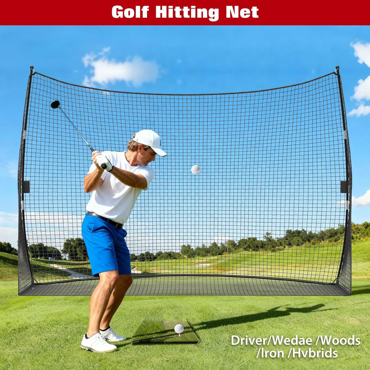Portable Golf Practice Net for Indoor and Outdoor Training