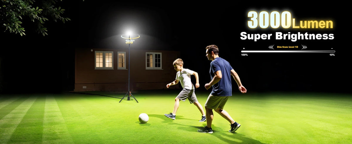 Rechargeable LED Work Light with Remote Control 360 Degree Coverage