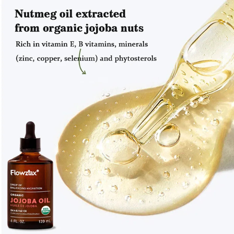 Jojoba Oil for Skin Hair Nails Massage and Daily Care