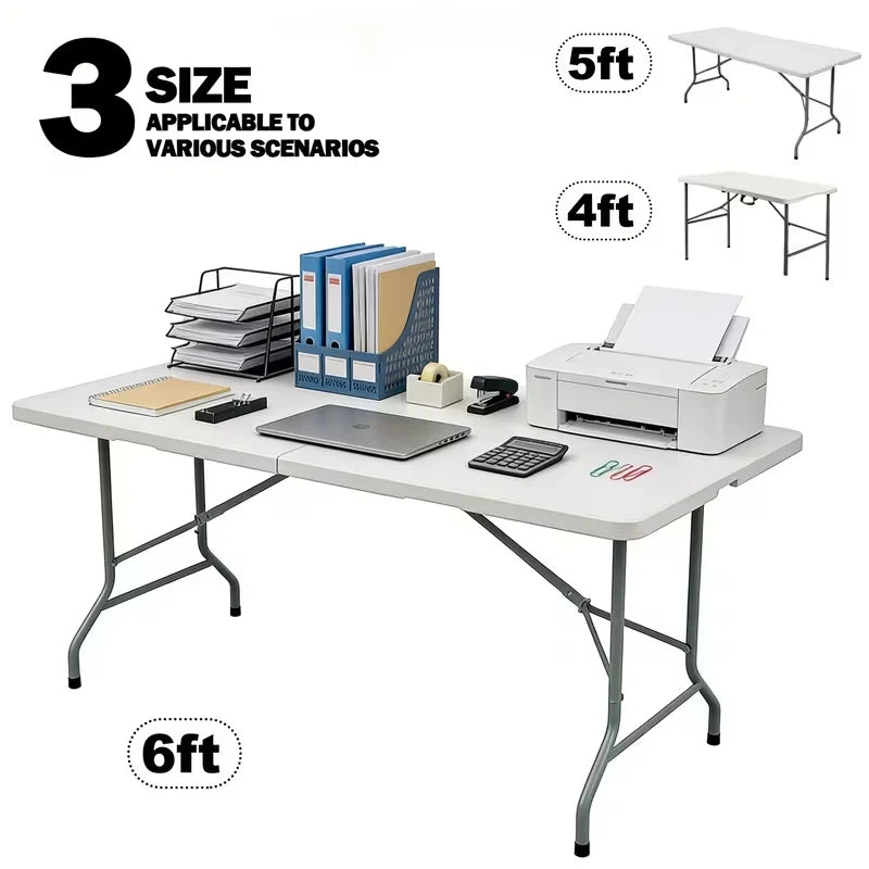 NOREMOCO Folding Portable Table With Carry Handle And Safety Lock