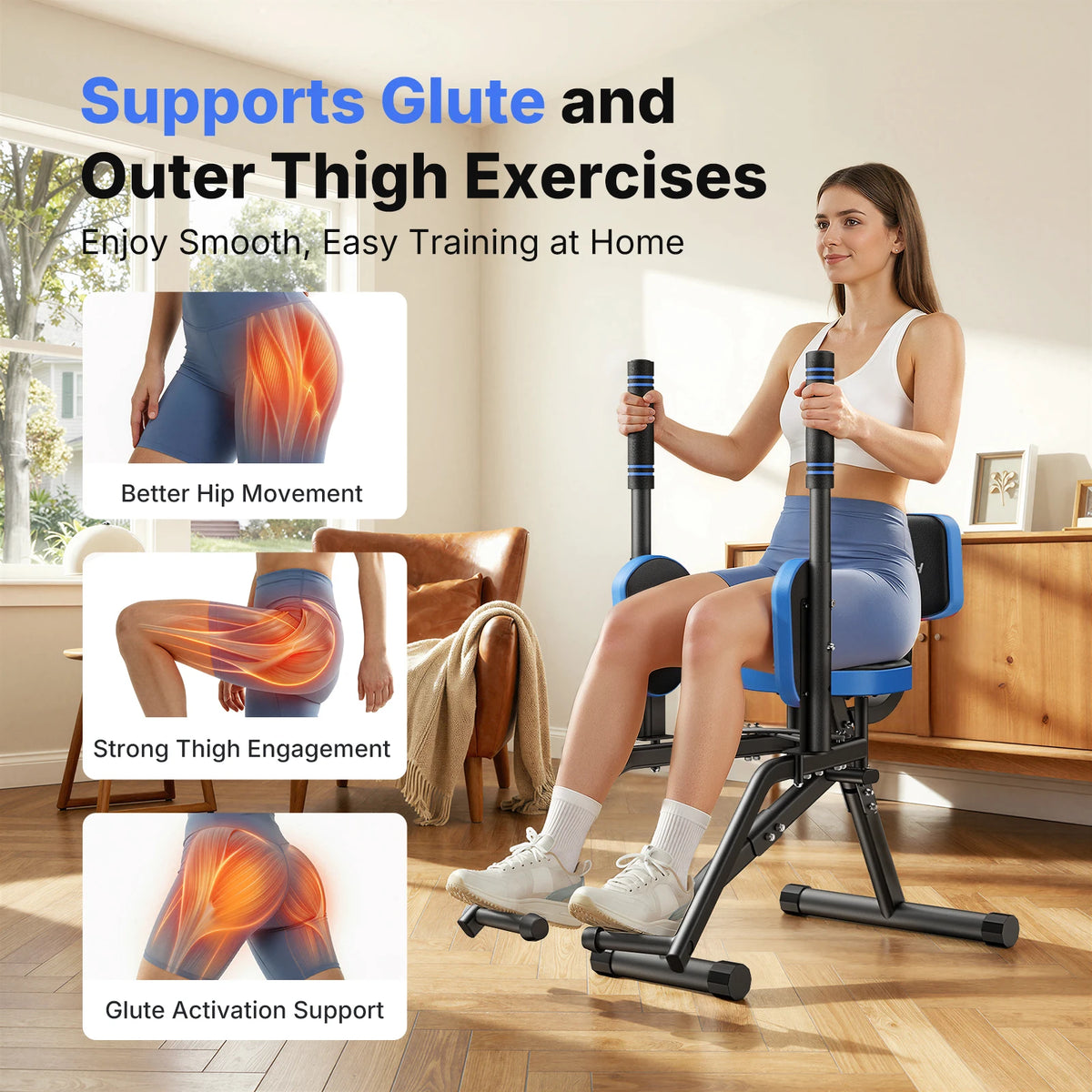 Merach Adjustable Resistance Hip Abductor Fitness Machine