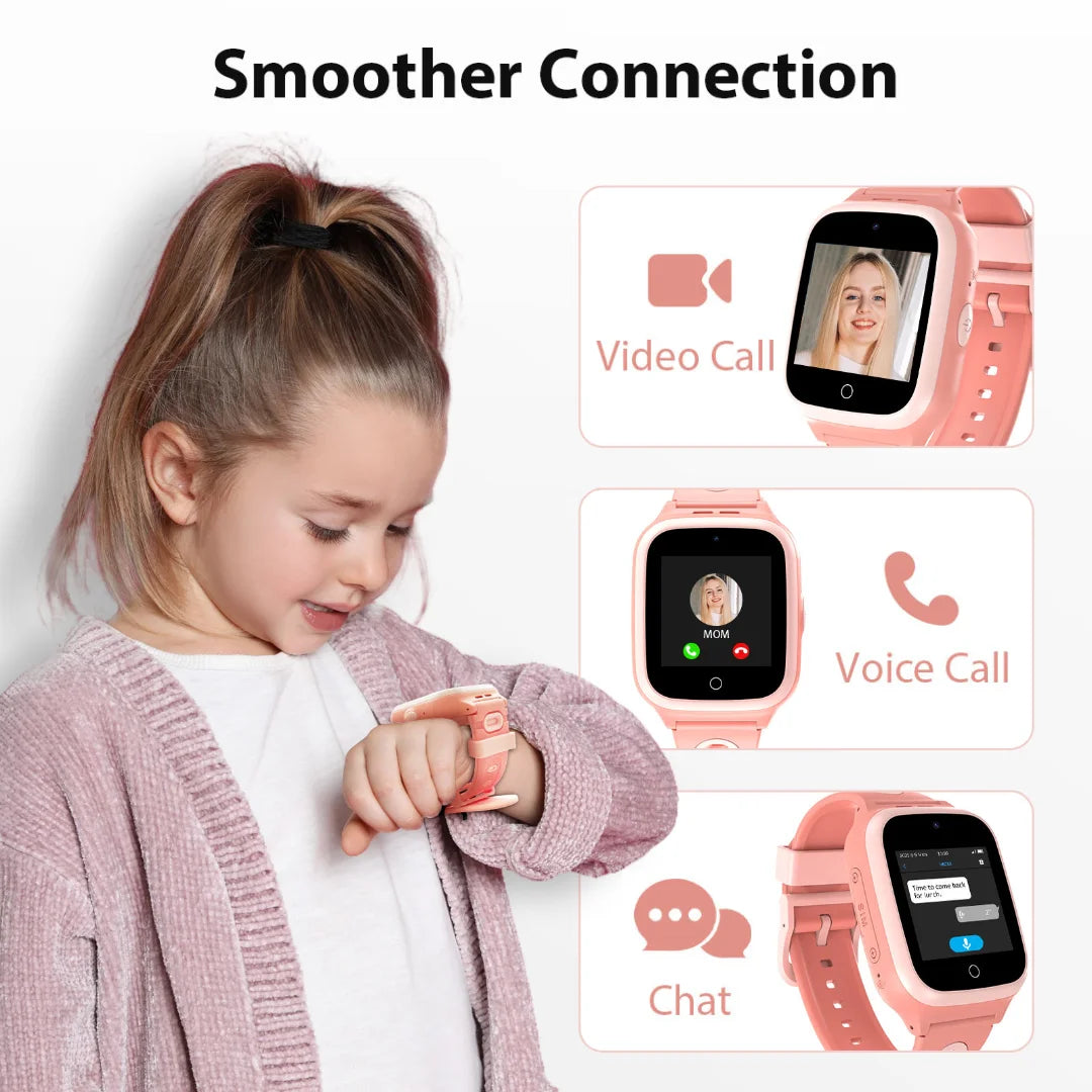 Kids 4G Smartwatch With GPS Video Calling And Voice Chat