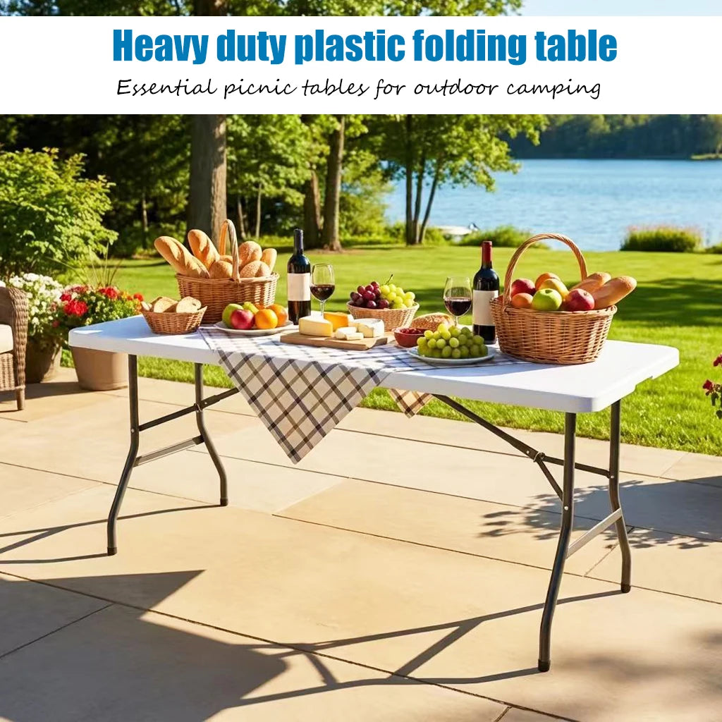 NOREMOCO Folding Portable Table With Carry Handle And Safety Lock