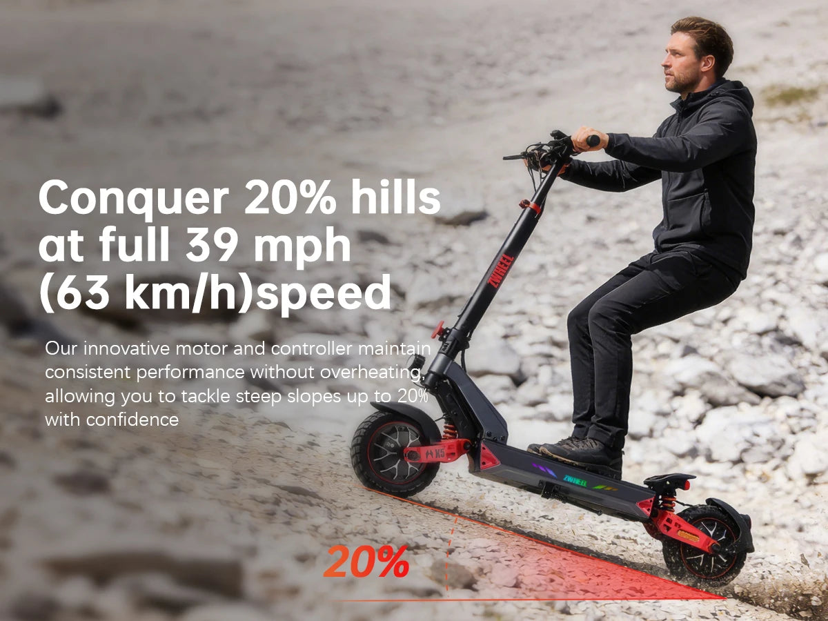 ZWHEEL D3 Dual Motors Electric Scooter 2400W 50 Mile Foldable