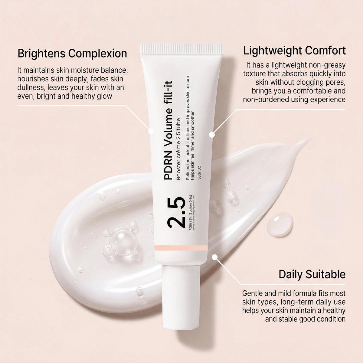 Pdrn Volume Anti Aging Facial Cream For Skin Barrier Repair
