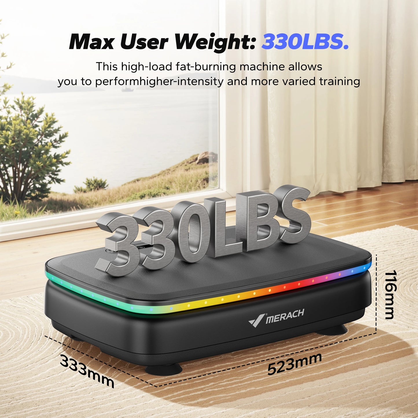 MERACH Vibration Plate Exercise Machine for Whole Body Wellness