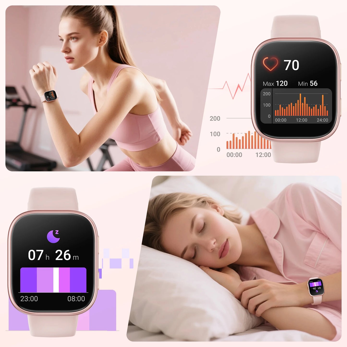 Waterproof Bluetooth Smart Watch With Heart Rate Monitor