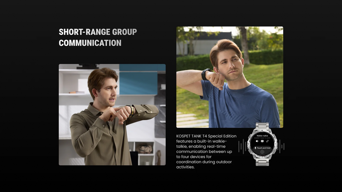 KOSPET Tank T4 GPS Smartwatch Offline Maps And Sports Tracking