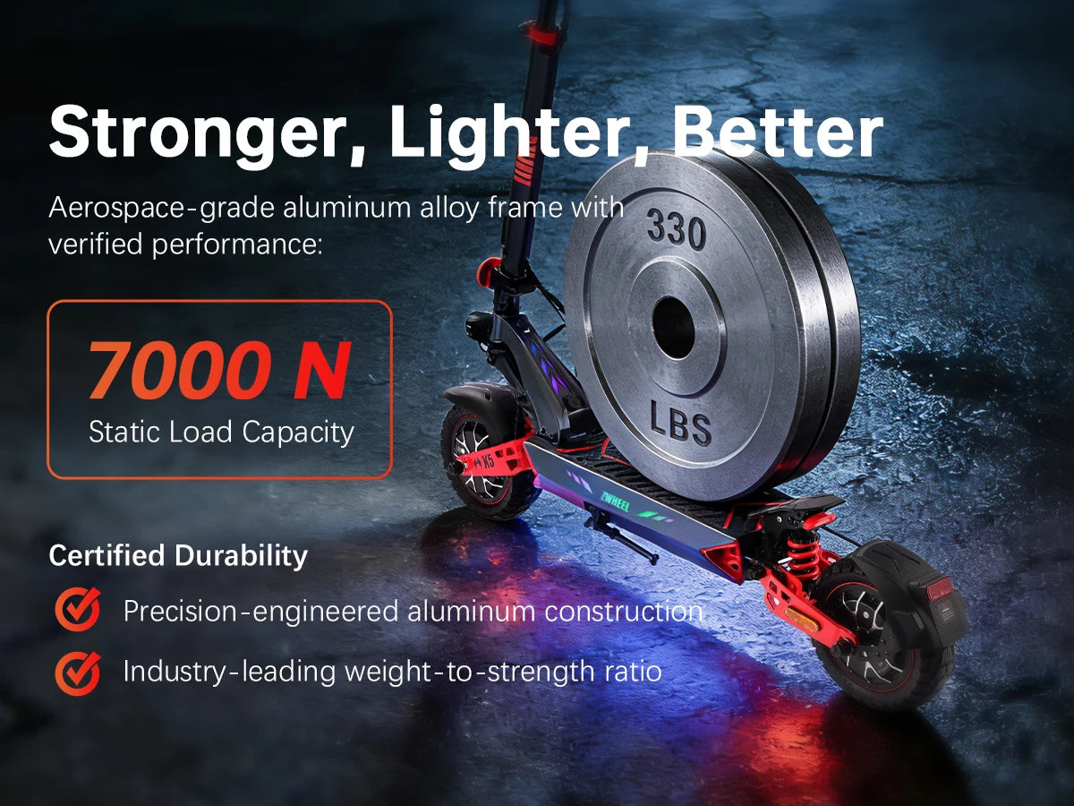 ZWHEEL D3 Dual Motors Electric Scooter 2400W 50 Mile Foldable